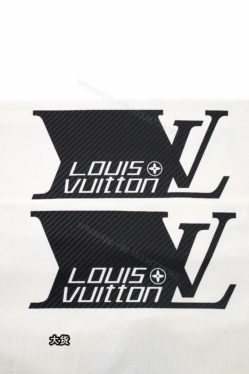 View 6 of White & Black Logo Tee with LV Stride Graphic T-Shirt