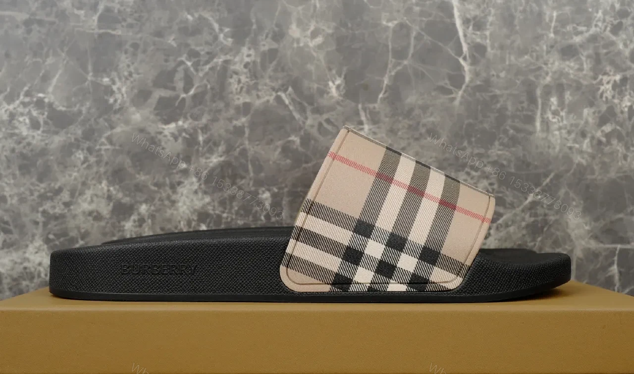 View 5 of Iconic Check Slide Sandals: All-Day Comfort, Luxury Style