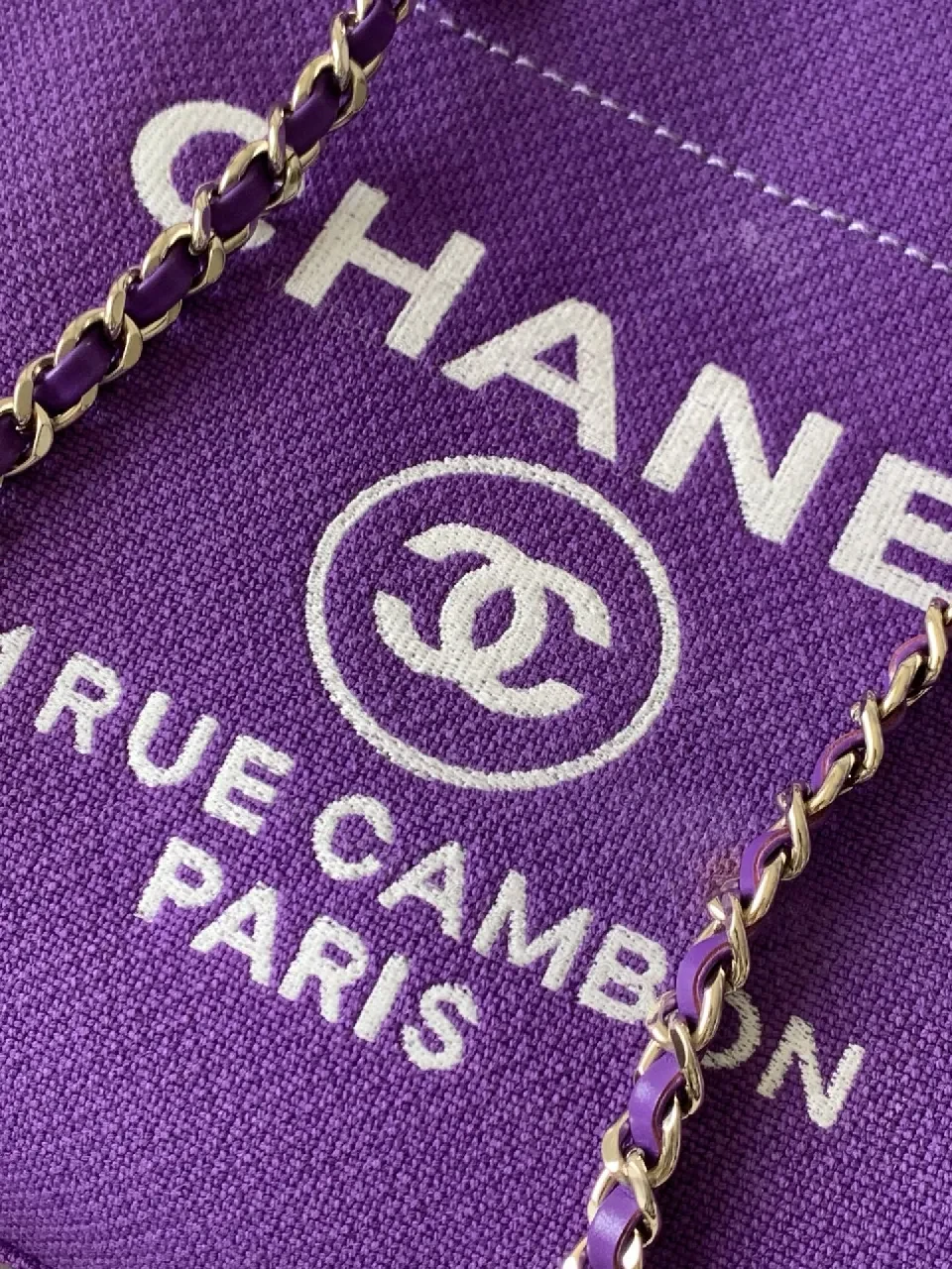 View 3 of Purple Canvas Tote: Luxe-Chic Everyday Carry Bag