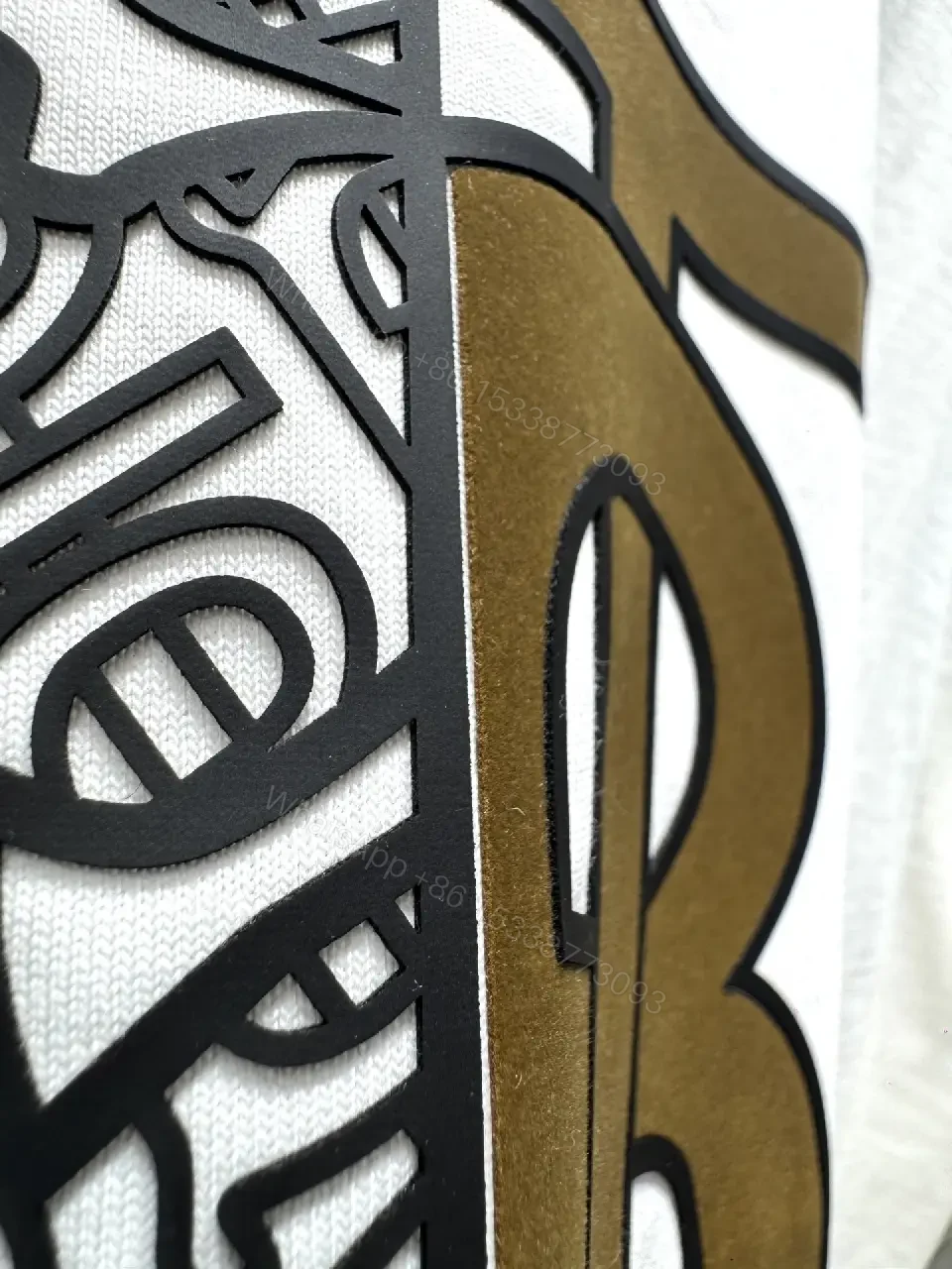 View 8 of Bold Graphic Tee in White Cotton Blend, Minimalist Luxe