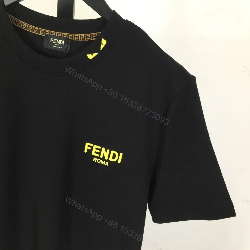 View 3 of Black Cotton T-Shirt + Minimalist Logo + Modern Crew Neck + Subtle Luxe Detail + T-Shirt