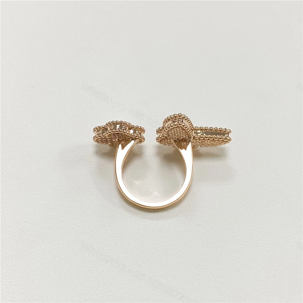 View 5 of Van Cleef Lucky Alhambra Ring Rose Gold