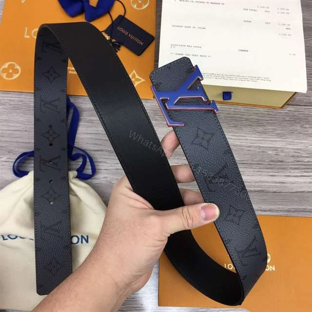 View 7 of LOUIS VUITTON INITIALES 40MM REVERSIBLE MONOGRAM CANVAS BELT – B86