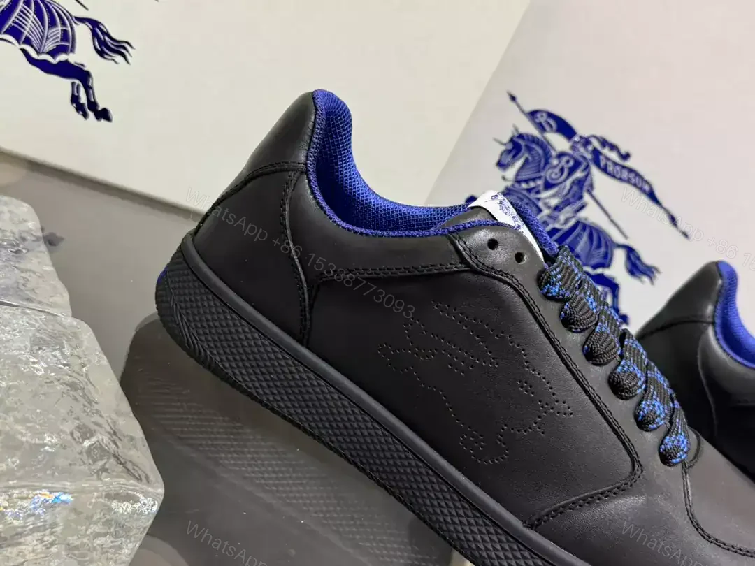 View 7 of BURBERRY LEATHER STOCK SNEAKERS IN BLACK – BBR092