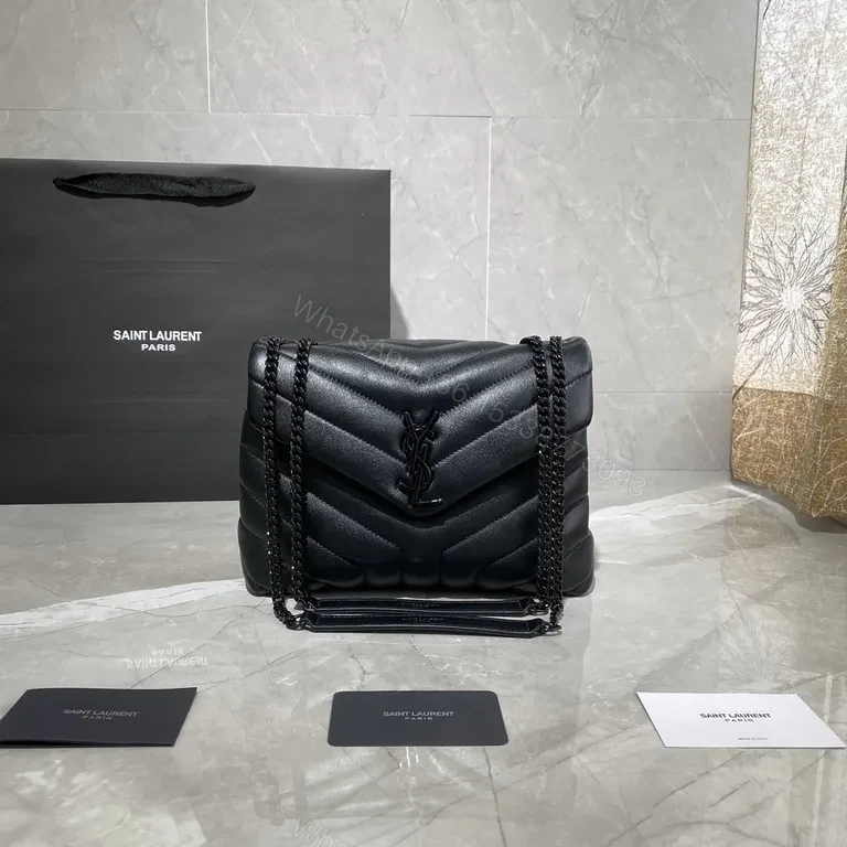 Chic Black Quilted Leather Shoulder Bagâ€”YSL Luxury — view 1
