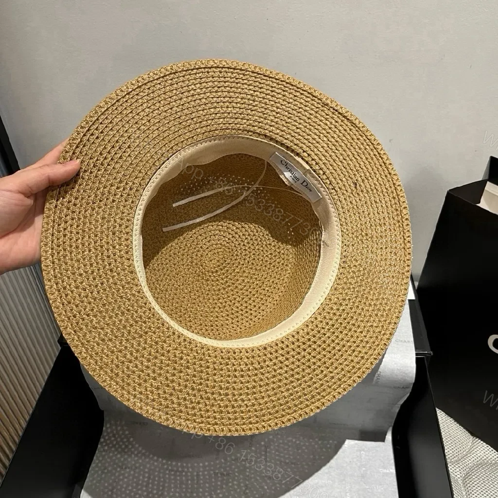View 7 of Straw Hat with Bold Dior Band – Structured, Sun-Proof Chic