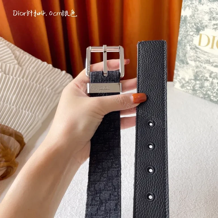 View 5 of Refined Leather Belt with Dior Hardware â€“ Everyday Luxury Belt