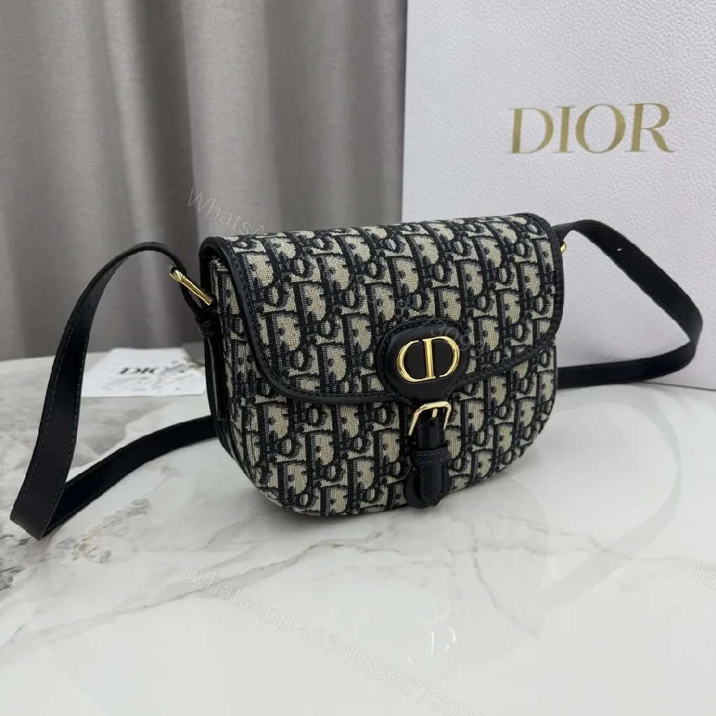 View 4 of Monochrome Canvas Crossbody: Luxe Pattern, Gold Hardware