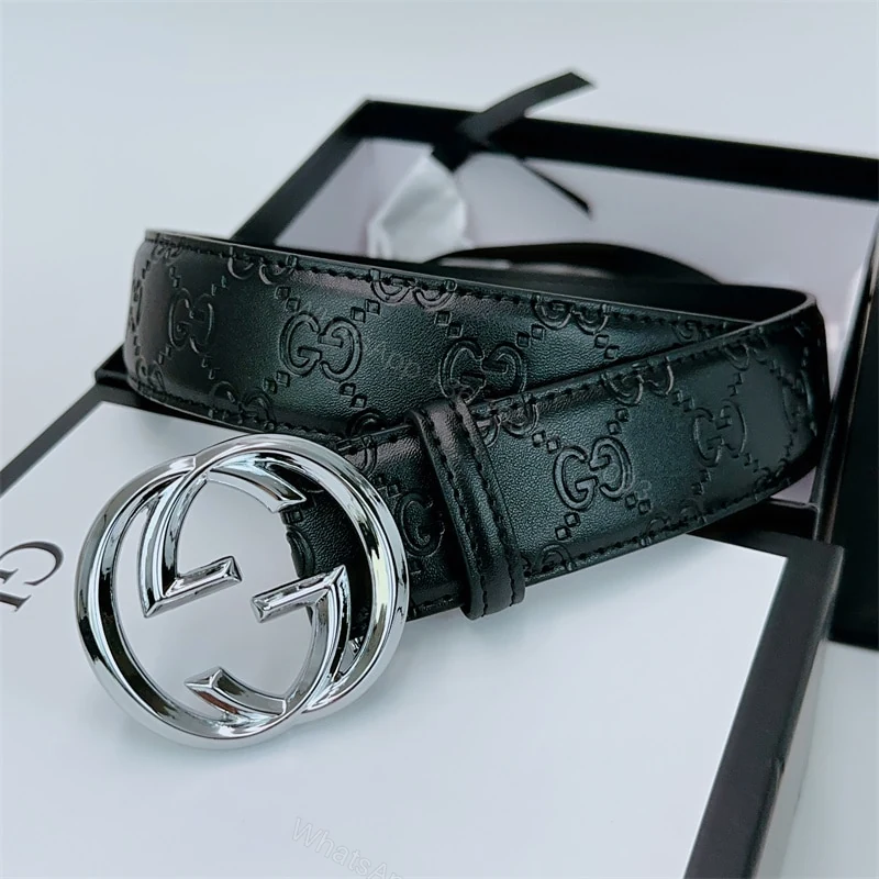 View 5 of GUCCI INTERLOCKING G BUCKLE BELT BLACK