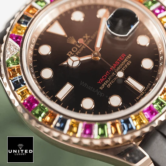 View 10 of Rolex Perpetual Yacht-Master Gem-Set Bezel 116695 SATS Replica