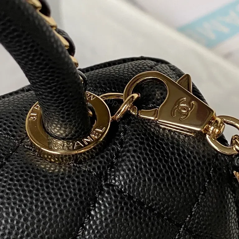 View 4 of Black Quilted Calfskin Handbag â€” Chanel-Inspired, Gold Hardware, Everyday Luxury