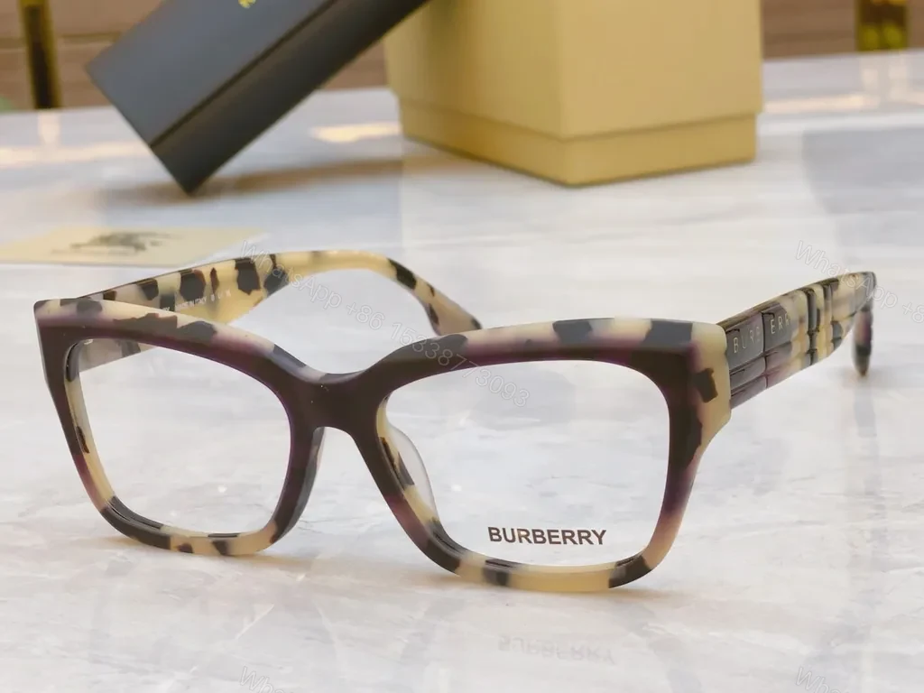 View 2 of Burberry Black Acetate Modern Frame Sunglasses with Designer Details