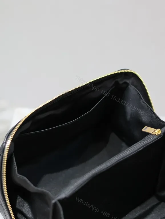 View 3 of Chic Quilted Cosmetic Case + Gold Hardware Luxury Organiser