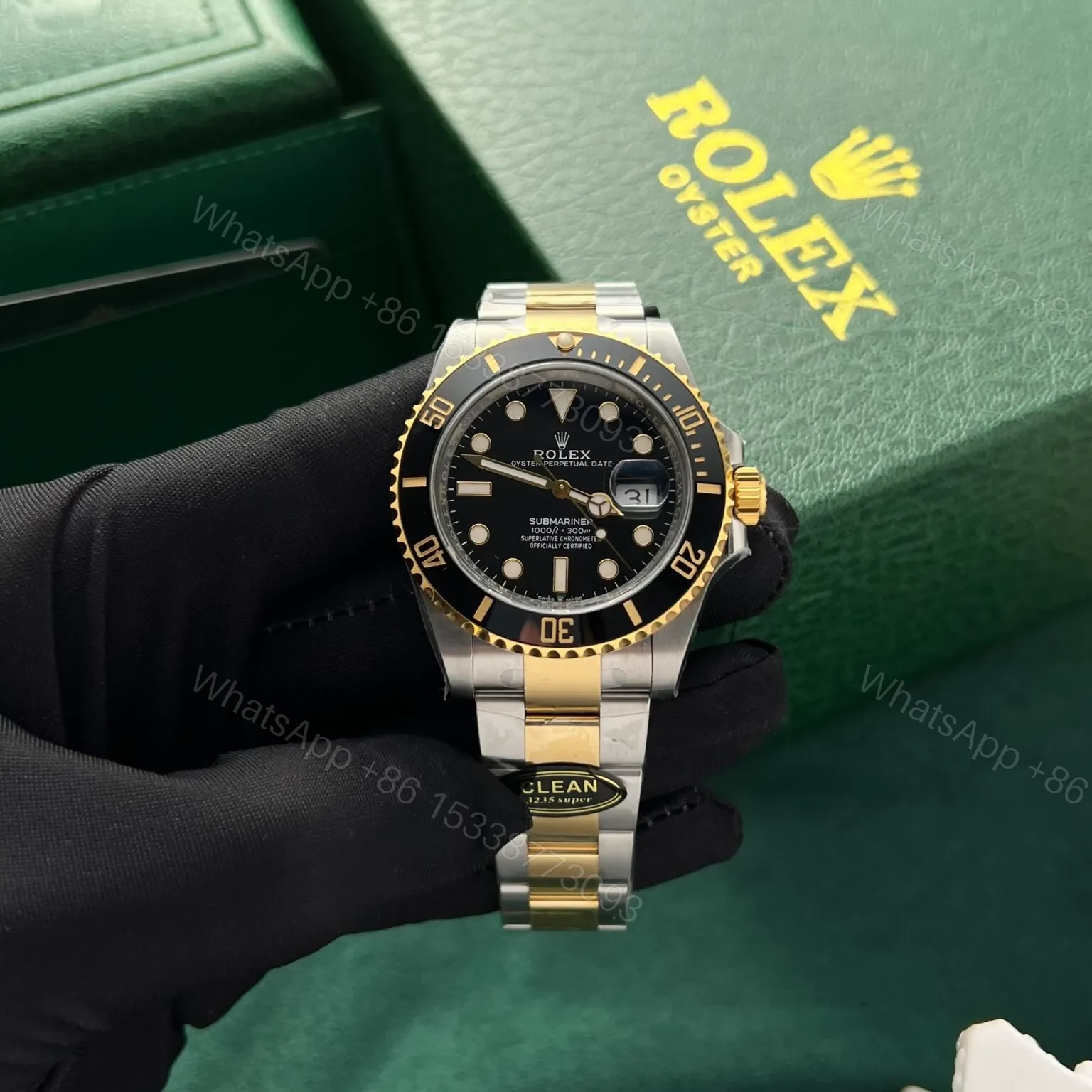 View 2 of Superclone Rolex Submariner Black Dial 126613LN