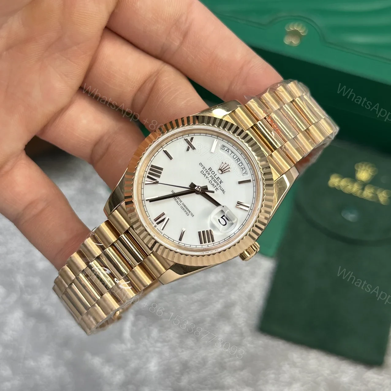 View 3 of Superclone Rolex Day-Date White Dial 128238-0113 36 mm