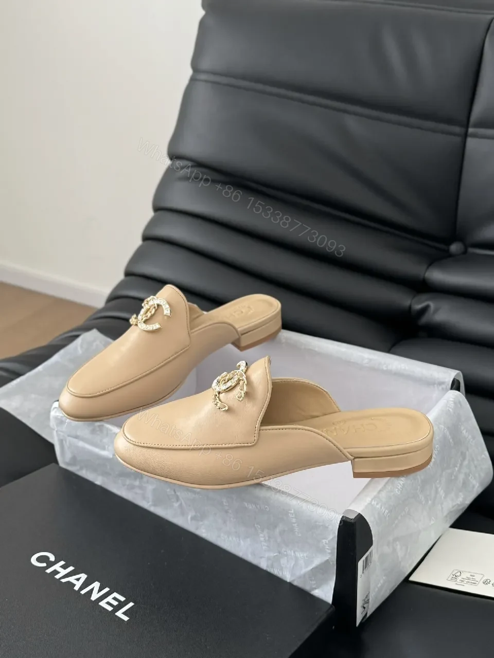 View 7 of Chic Leather Mules: Sculpted Comfort + Signature Hardware