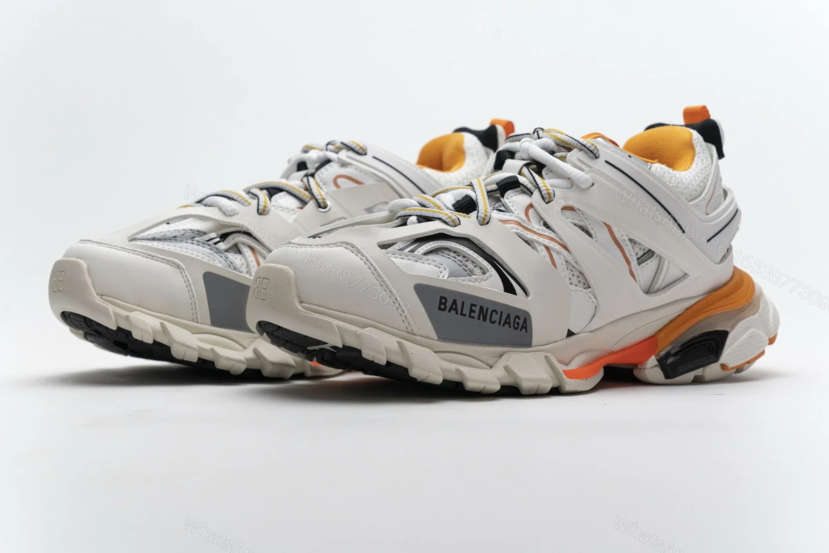 View 4 of Balenciaga Track Led White Orange 542436 W1GB7 9059