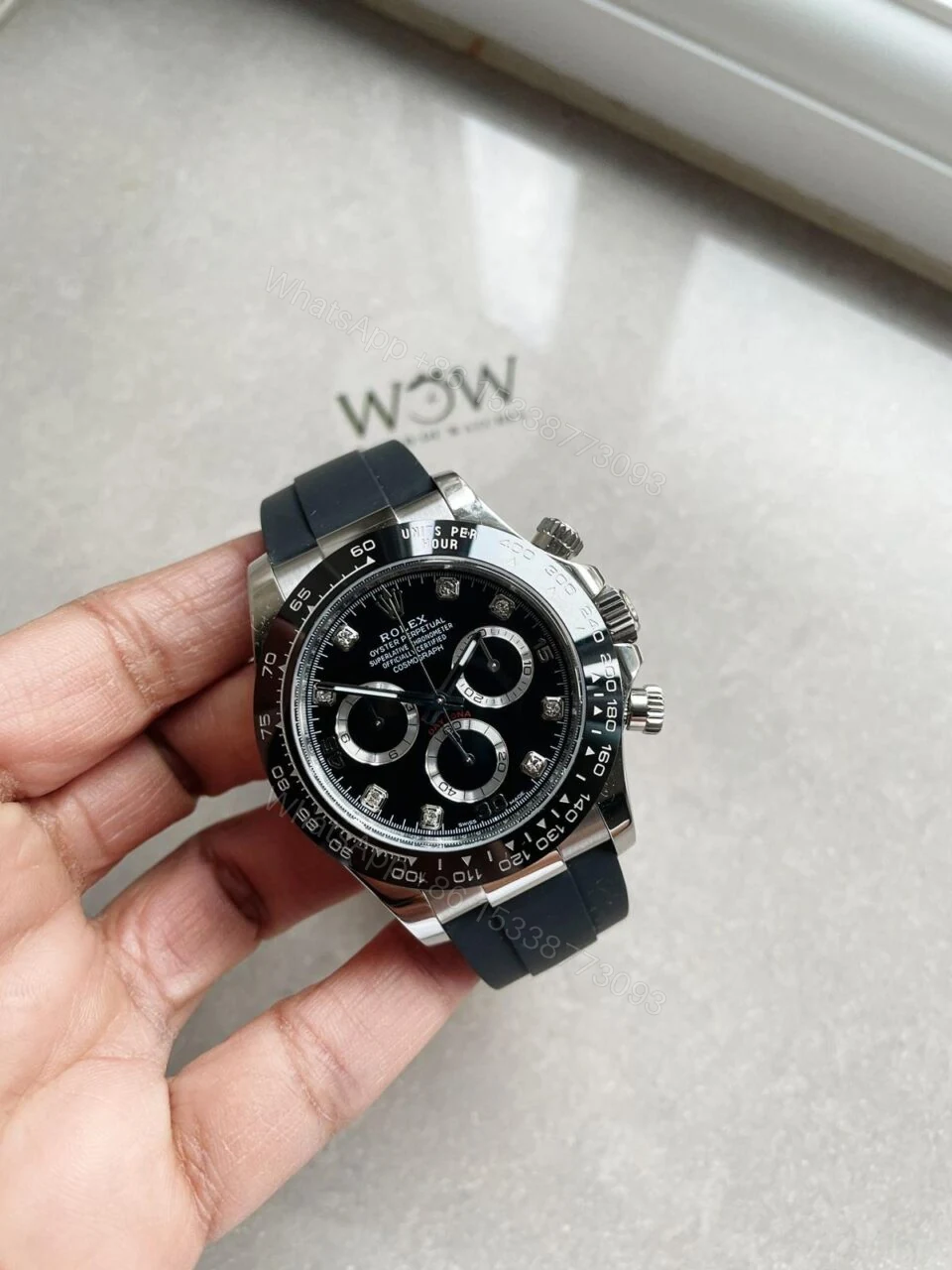 View 9 of BTF factory 1:1 Rolex Daytona SS116500LN Best Black Dial Diamond Markers A4130