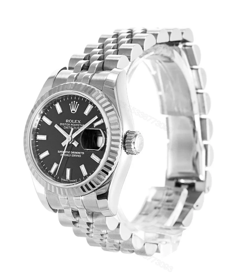 View 2 of Replica Rolex Datejust Black Dial 179174 26 mm