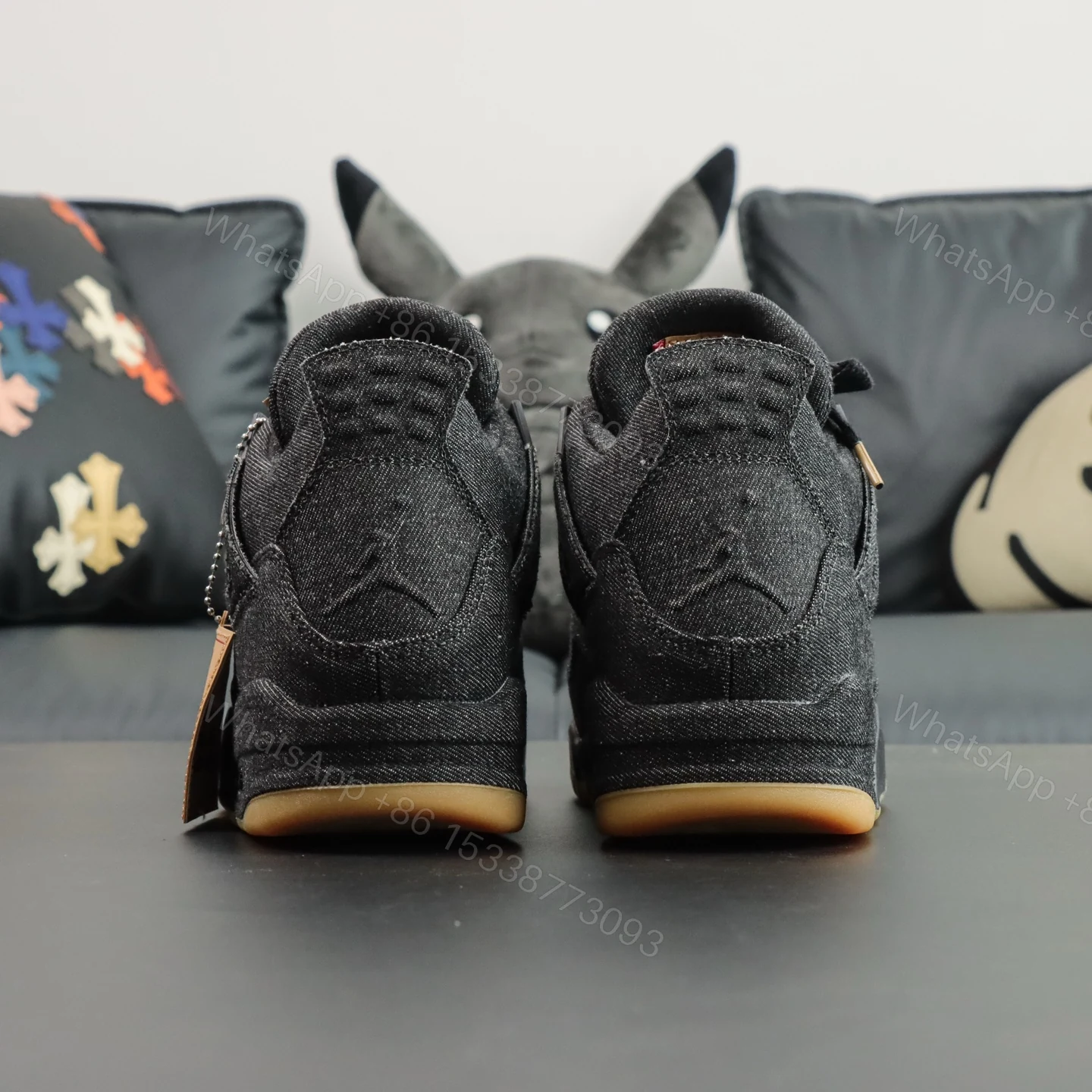 View 6 of Air Jordan 4 Retro Levis Black Reps