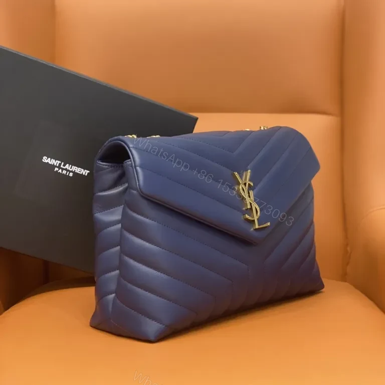 View 4 of Navy MatelassÃ© Loulou Shoulder Bag â€“ Day-to-Night Flex