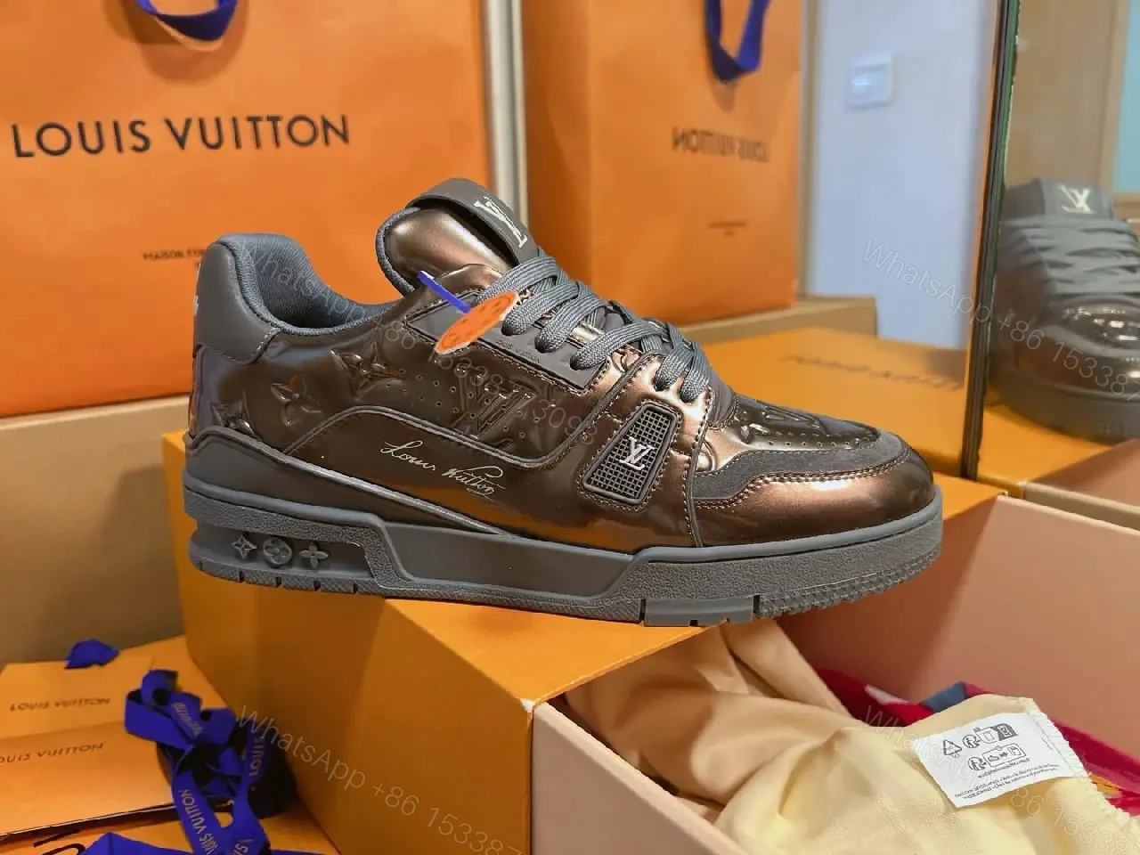 View 7 of Dark Metallic LV-Heritage Runner: Bold Luxury, All-Day Comfort