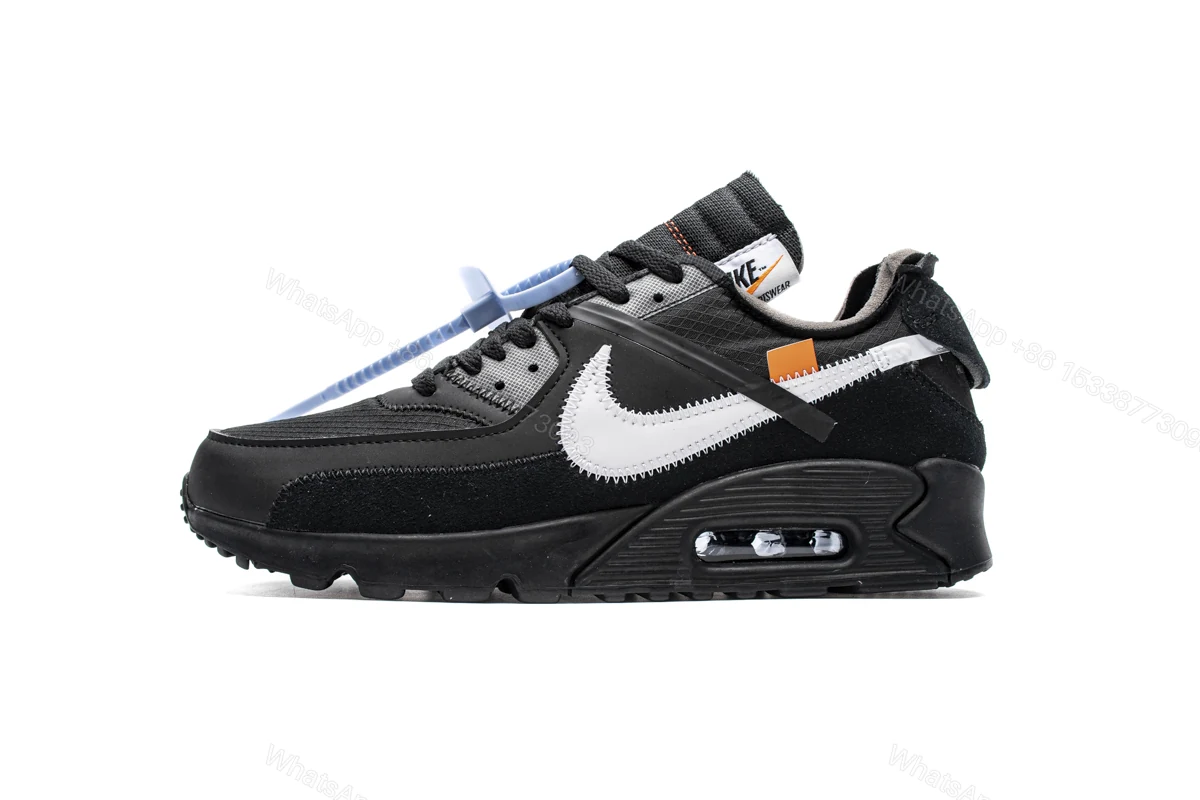 View 11 of Off-White x Nike Air Max 90 “All Black” AA7293-001