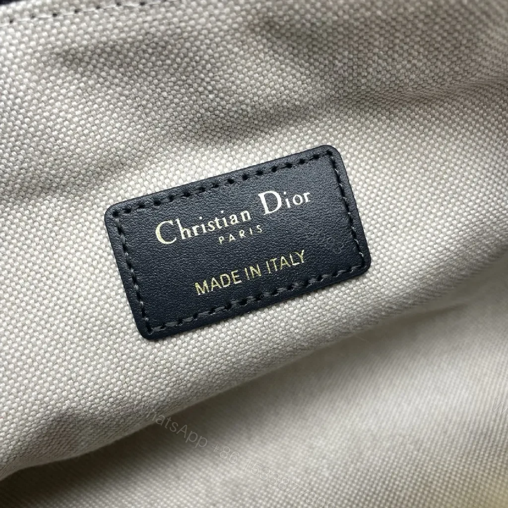 View 5 of Compact Luxury Pouch: Dior-Patterned Mini Bag with Gold Hardware