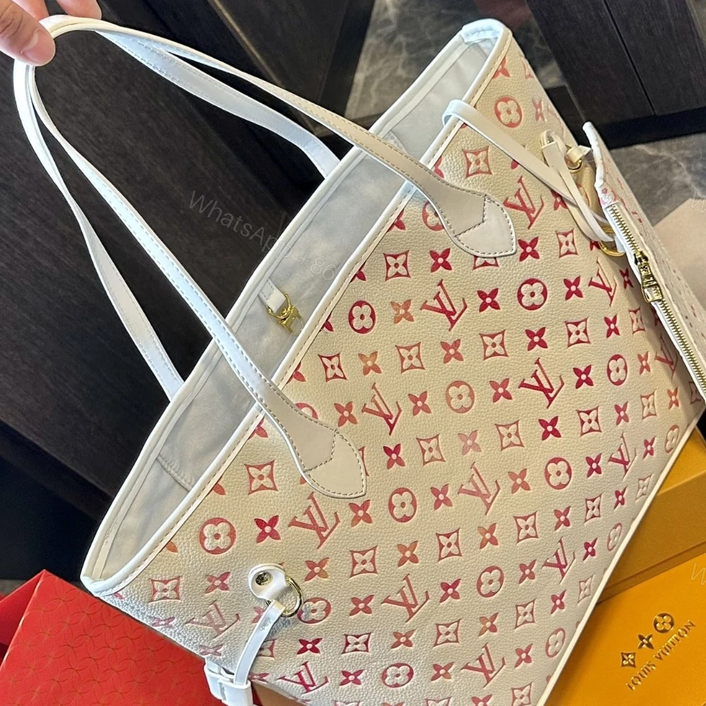 View 4 of Louis Vuitton Neverfull MM Sunrise Aquarelle 32Cm M47080