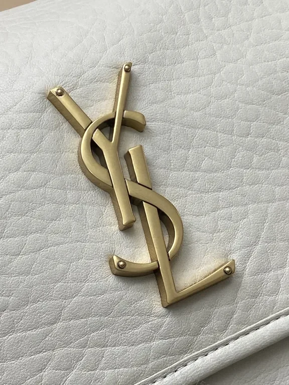 View 4 of Pebbled Leather Crossbody Bag â€” Luxe, YSL-Inspired Hardware