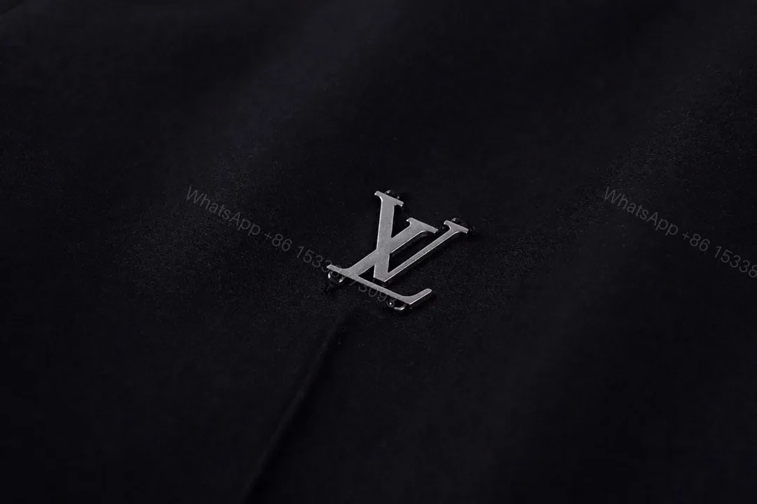 View 10 of Chic Black Wide-Leg Track Pants with Subtle Monogram Monstère