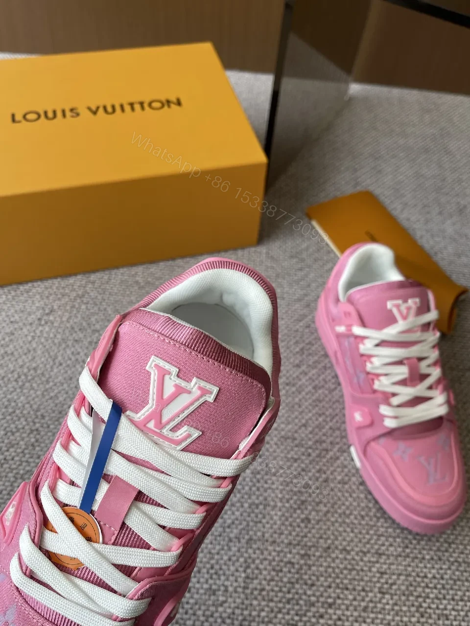 View 3 of Vivid Pink Suede Sneakers: Luxe Everyday Statement Pair