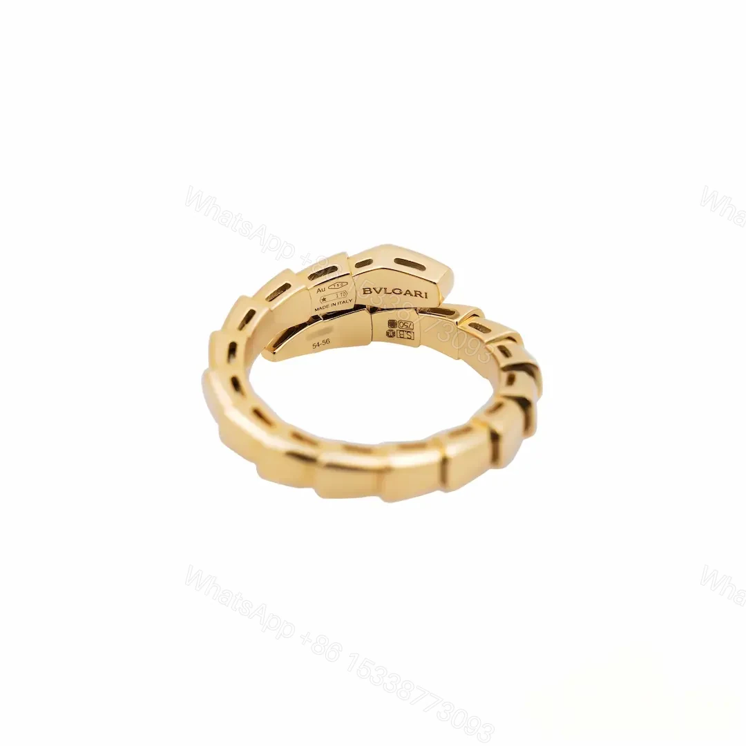 View 3 of 18ct Yellow Gold Bulgari Serpenti Viper Diamond Ring