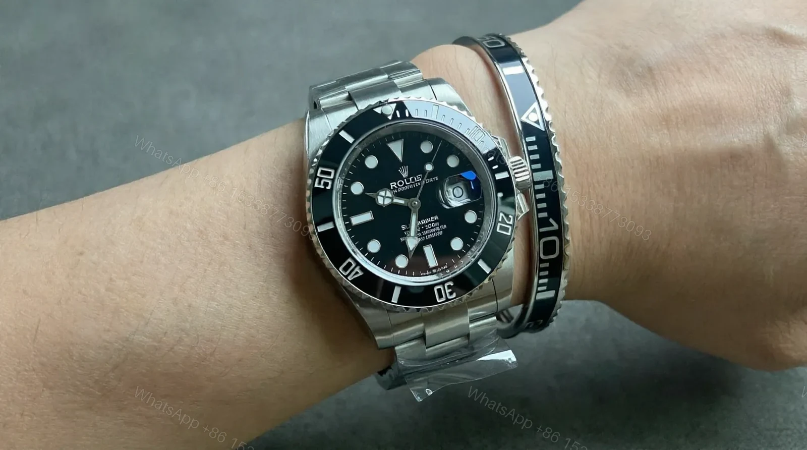 View 2 of Black Submariner Titanium Steel Bracelet