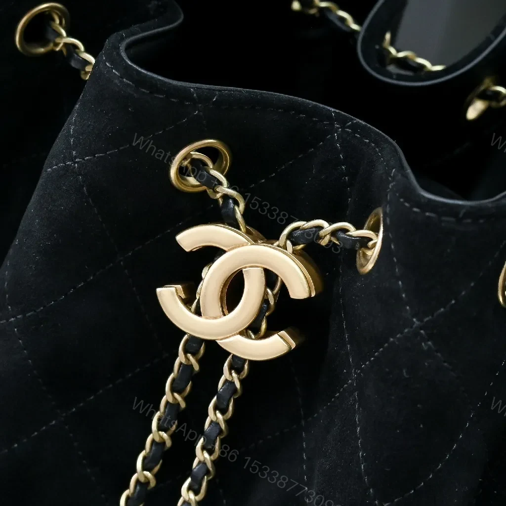 View 4 of Quilted Black Chain-Accent Shoulder Bag, Luxury Style