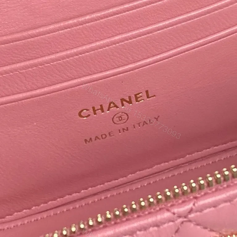 View 8 of Dreamy Pink Quilted Crossbody with Gold Flair - Compact Luxury Bag