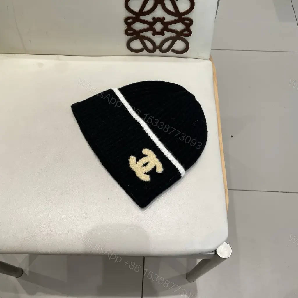 View 3 of Black Knit Beanie — Luxe Logo, Everyday Comfort, One-Size