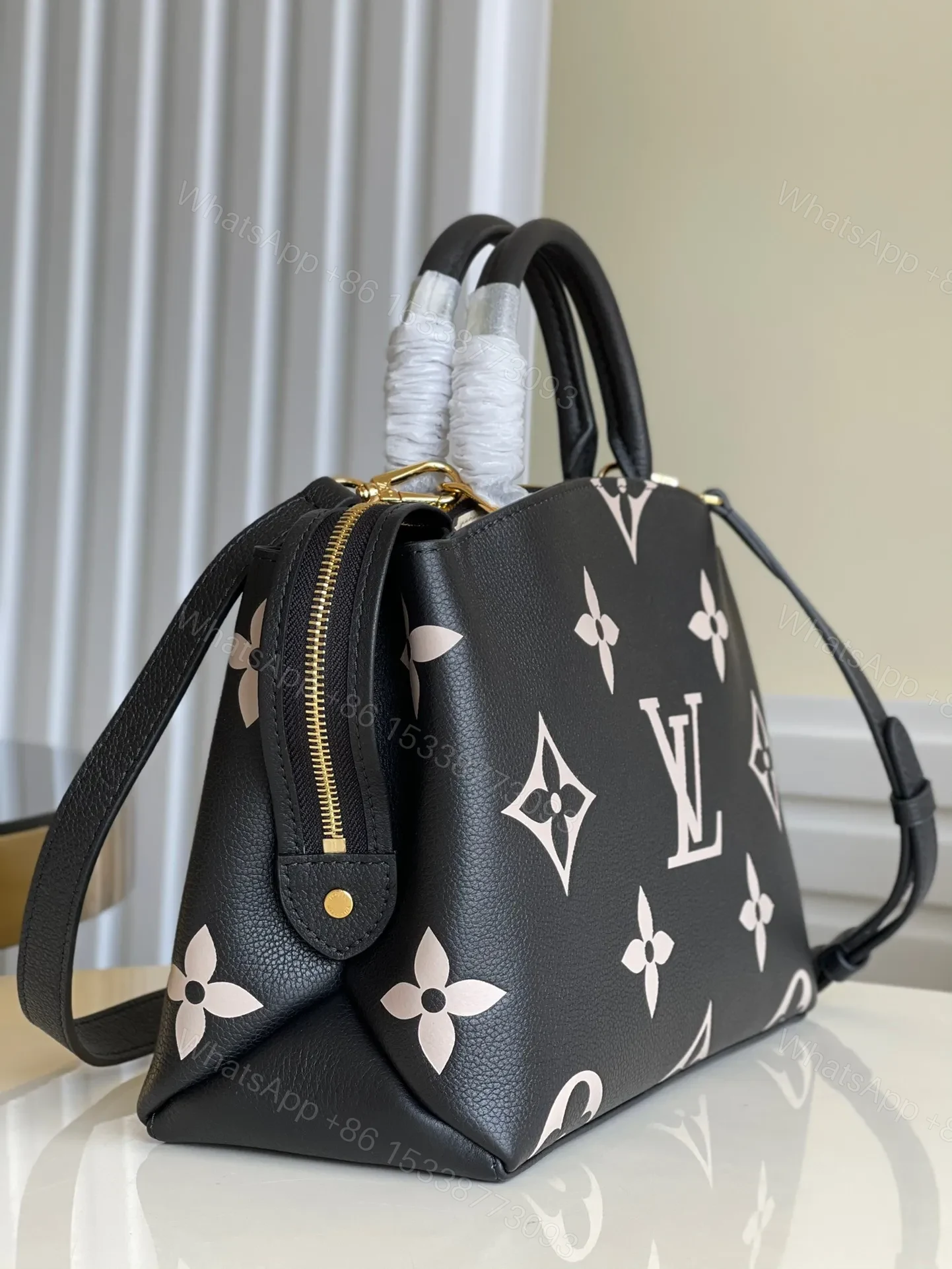 View 2 of Louis Vuitton LV Petit Palais Da Bicolor Monogram Empreinte Handbags 29x18cm