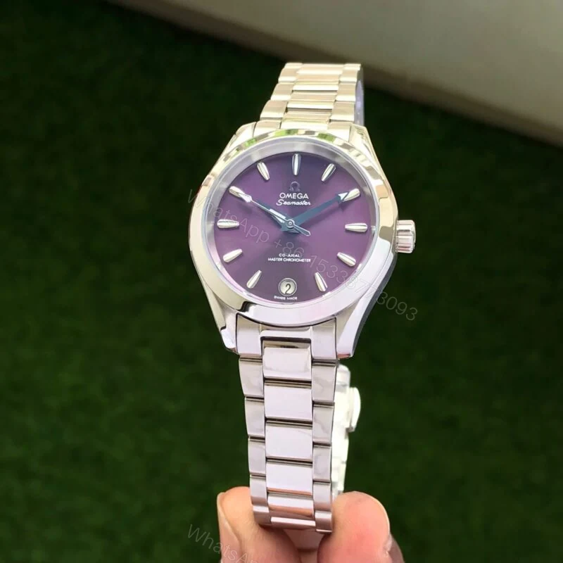 View 2 of Omega Seamaster Co-Axial Limited Edition 34mm Purple Dial Automatic