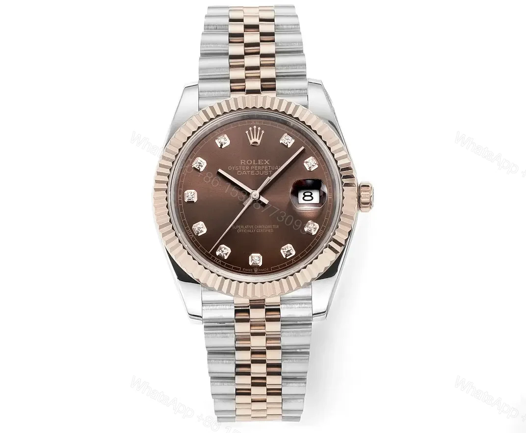 Rolex 126331-0004 Datejust 41 Rolesor Everose Fluted Jubilee Chocolate – Diamond 126331-0004 — view 1