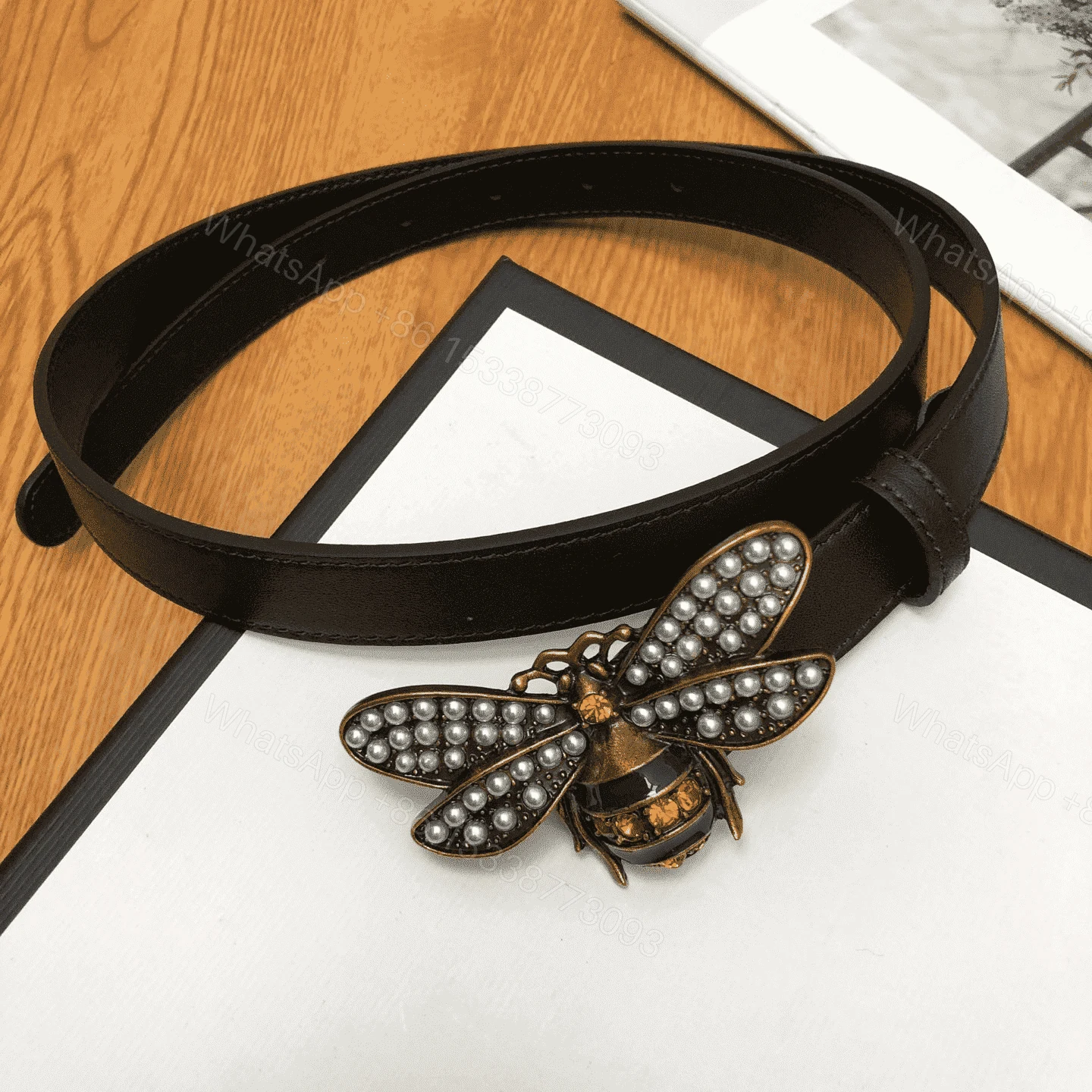 View 6 of GUCCI BEE BUCKLE BELT – B17