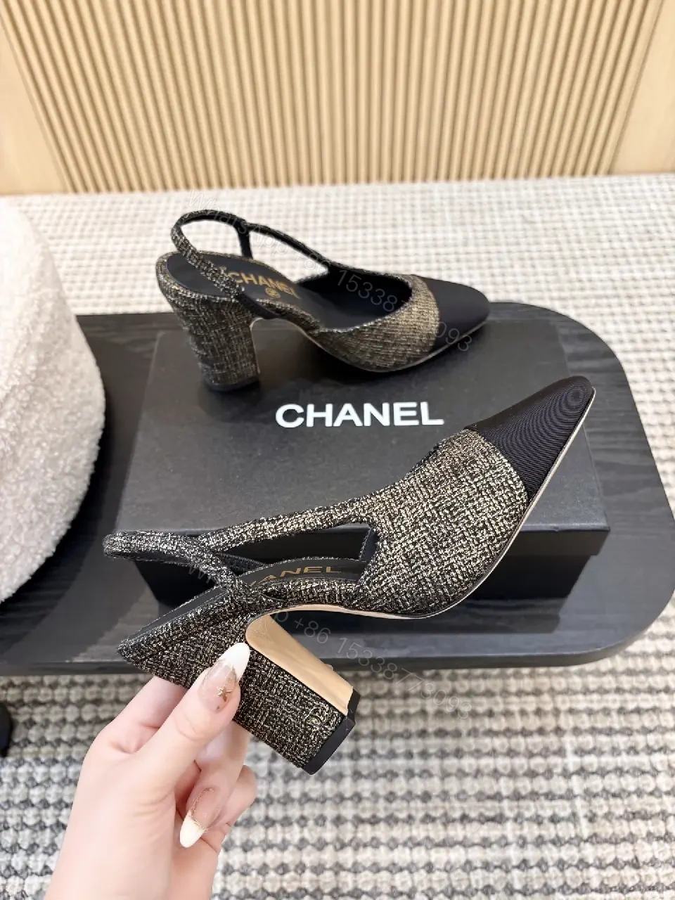 View 4 of Textured Slingback Pumps: Elegant All-Day Comfort Pumps