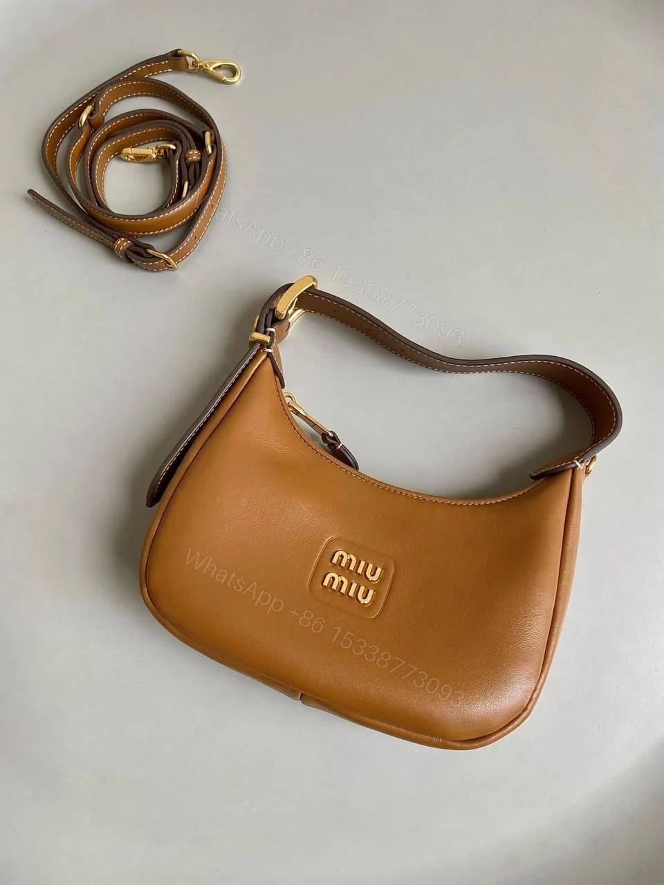 View 2 of Miu Miu Leather hobo bag