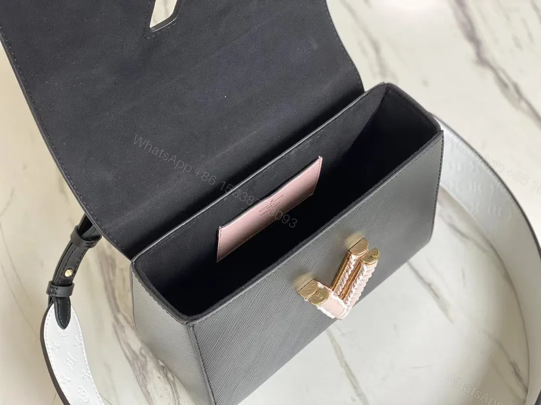 View 8 of Louis Vuitton LV Twist Black Cowhide Leather Handbags 24cm