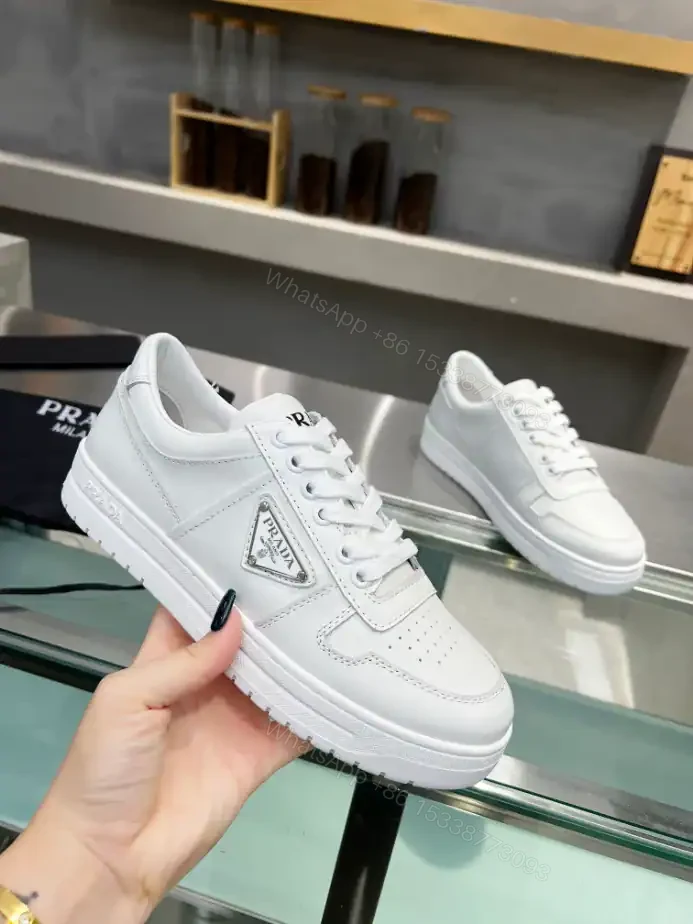 View 2 of PRADA DOWNTOWN BRUSHED LEATHER SNEAKERS – PRD035