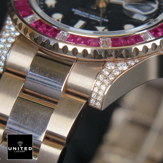 View 5 of Rolex GMT-Master II 126755SARU Diamond Bezel Black Dial Replica