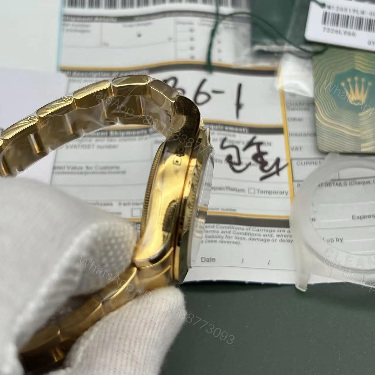 View 9 of Super Clone Rolex Daytona Gold with Blue Dial 116528 Replica