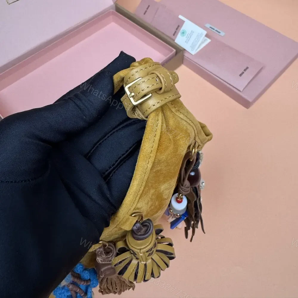 View 7 of 高仿miumiu*5BA295絨面革手提包棕色免檢版