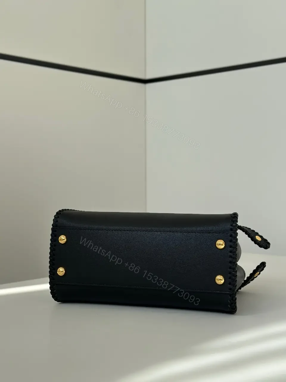 View 7 of Chic Black Leather Satchel: Structured, Versatile Luxury Bag