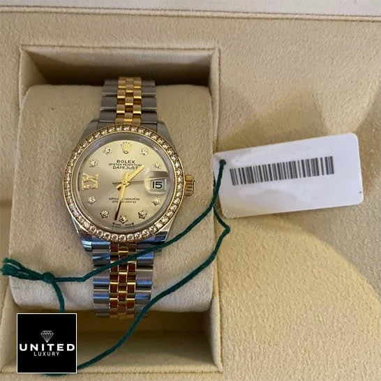 View 6 of Rolex Datejust 279383RBR-0003 Champagne & Diamond Dial Replica